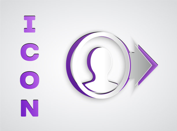 剪纸创建帐户屏幕上孤立的图标图片下载