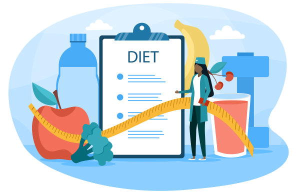 女性营养学家正在制作饮食清单图片下载