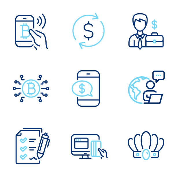 金融图标集包括图标作为调查图片下载