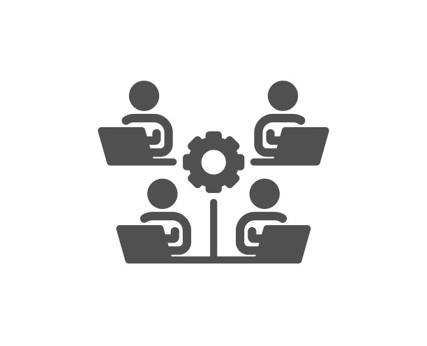 团队图标远程办公标志图片下载