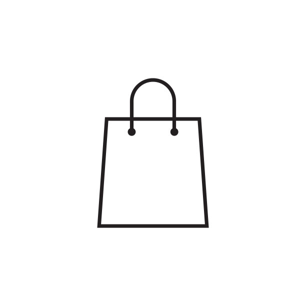 购物袋轮廓图标现代简约扁平图片下载