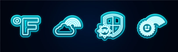 设置线条华氏彩虹与云紫外线图片下载