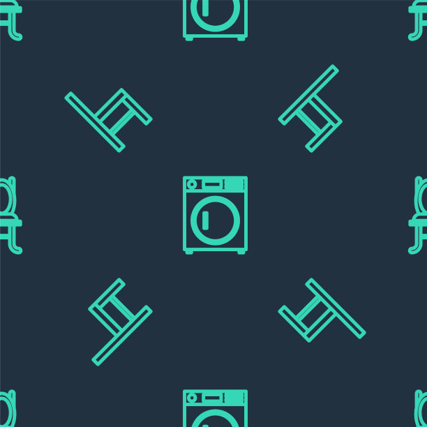 设置线垫圈椅和无缝模式图片下载