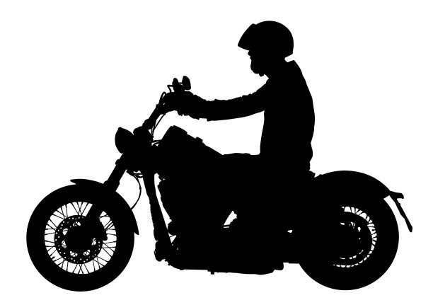 骑摩托车的人骑摩托车的剪影图片下载