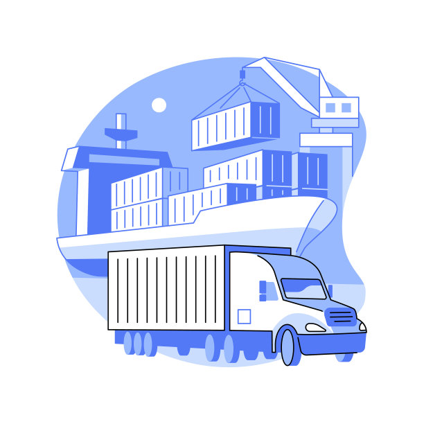 集装箱运输抽象概念图片下载