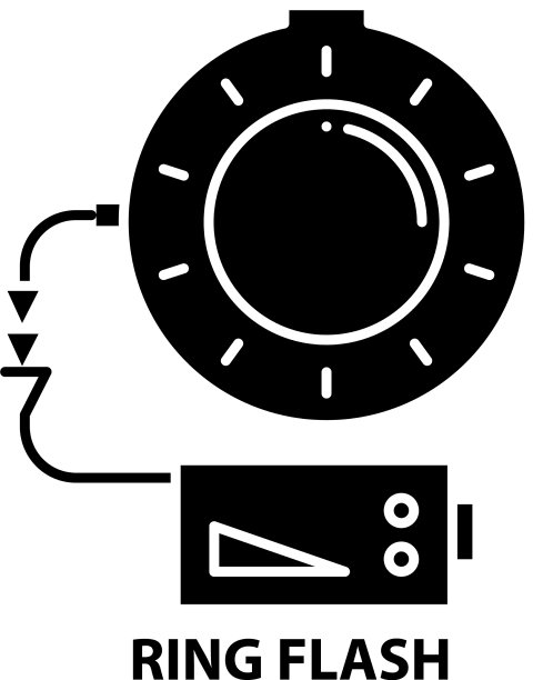 环闪图标黑色标志与可编辑图片下载
