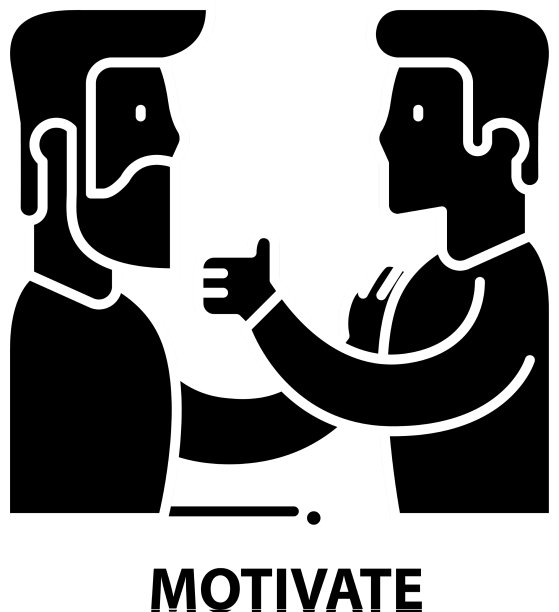 激励图标黑色标志与可编辑图片下载