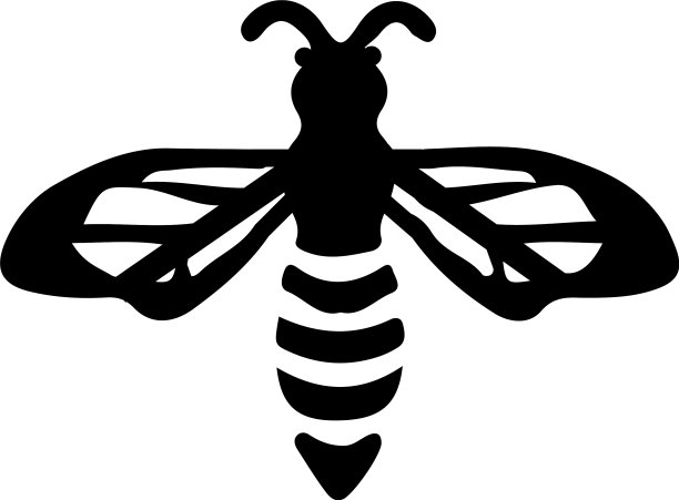 蜜蜂图标孤立在白色背景图片下载