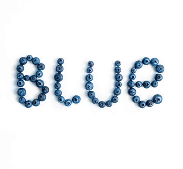 蓝色的蓝莓被分离出来图片下载