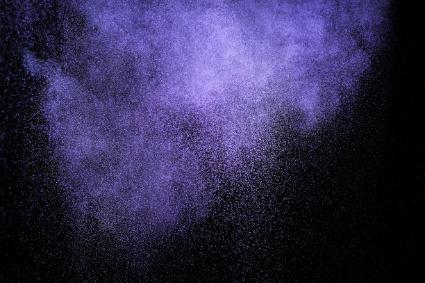 紫色粉末爆炸。图片下载