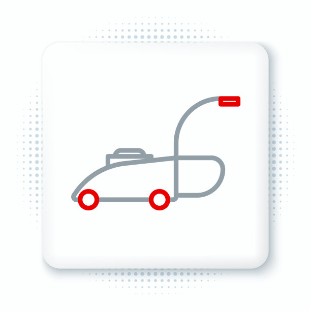 线割草机图标孤立在白色背景图片下载