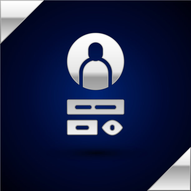 银创建帐户屏幕图标隔离在黑暗图片下载