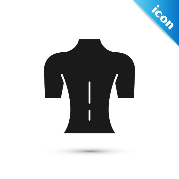 灰色按摩图标孤立在白色背景图片下载