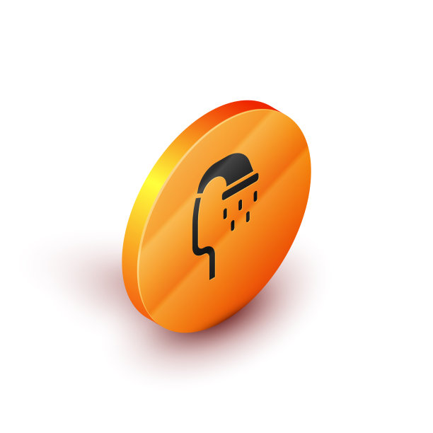 等距的宠物淋浴图标孤立在白色图片下载