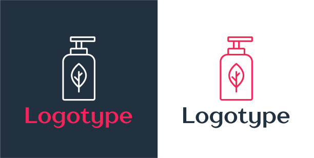 标志型线精油瓶图标孤立图片下载