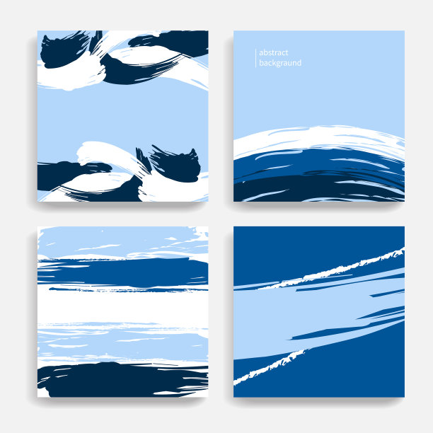 新潮的抽象方形艺术模板与手图片下载