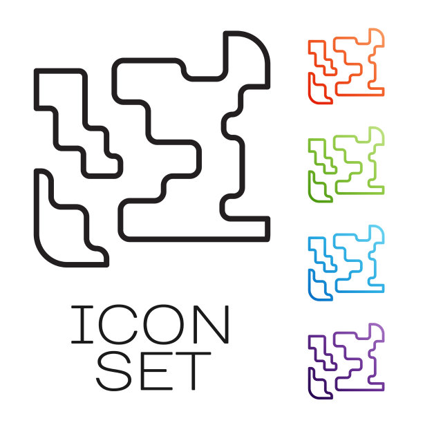 黑线气体图标隔离在白色图片下载