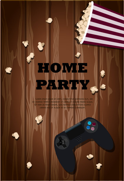 俯视图一个木桌与游戏操纵杆图片下载