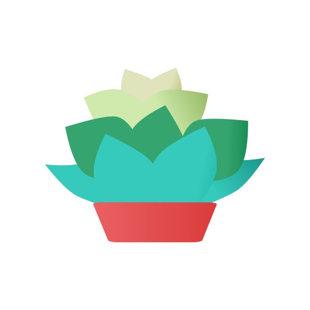 多肉的红色盆栽室内植物，白色背景上的扁平孤立插图图片下载