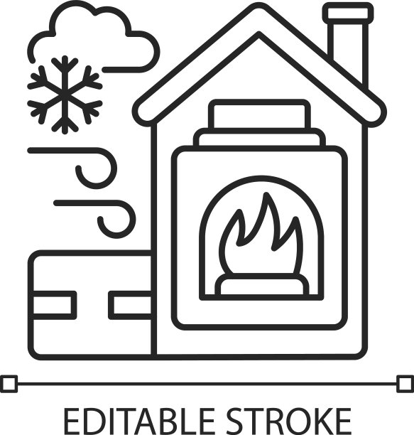 升温中心线性图标图片下载