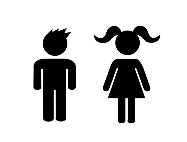 儿童图标矢量插图图片下载