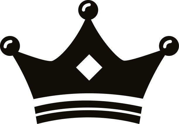 皇冠国王皇家剪影风格图标图片下载