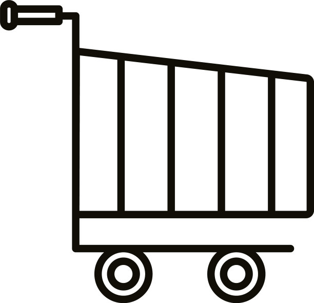 购物手推车与条纹垂直线图片下载