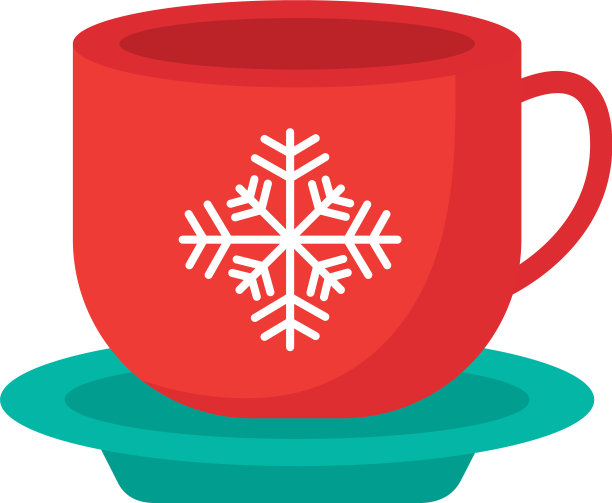 圣诞快乐杯，雪花碟图片下载