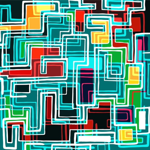 色彩抽象的民族图案涂鸦风格图片下载