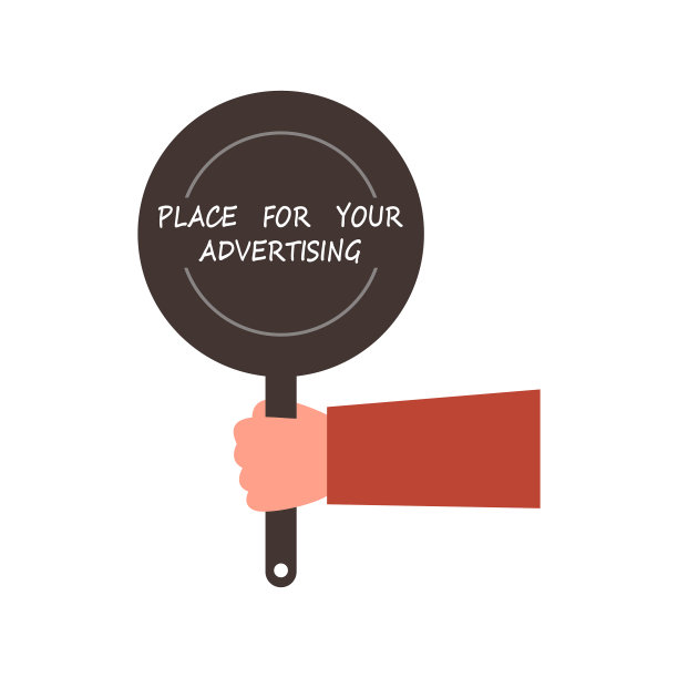 煎锅图标上的白色孤立背景图片下载