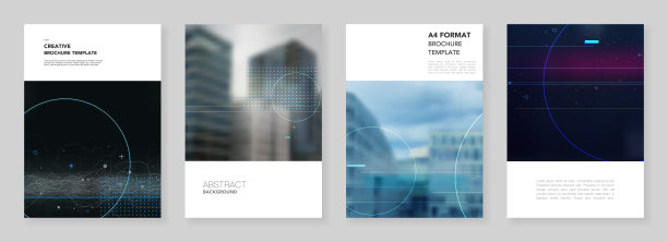 A4画册版面封面设计模板为时尚科技设计现代电子音乐传单传单，A4格式画册设计，报告，演示，杂志封面，书籍设计。图片下载
