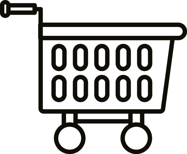 购物车塑料超市风格线图标图片下载