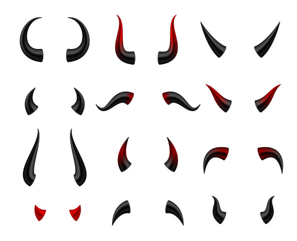 角魔鬼公牛母牛水牛现实设置图片下载