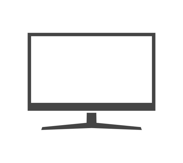 显示器宽屏剪影单色图标图片下载