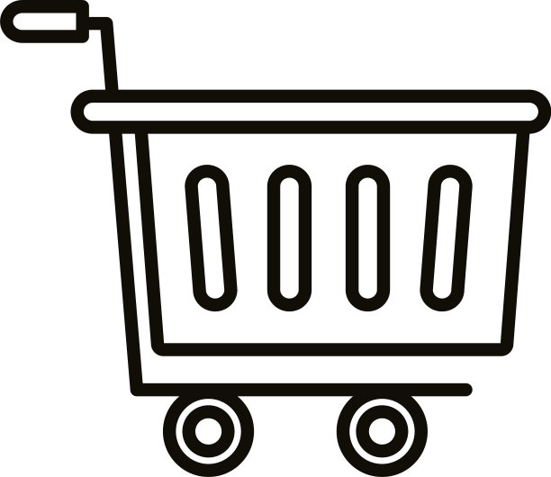 超市塑料购物车线条风格图片下载