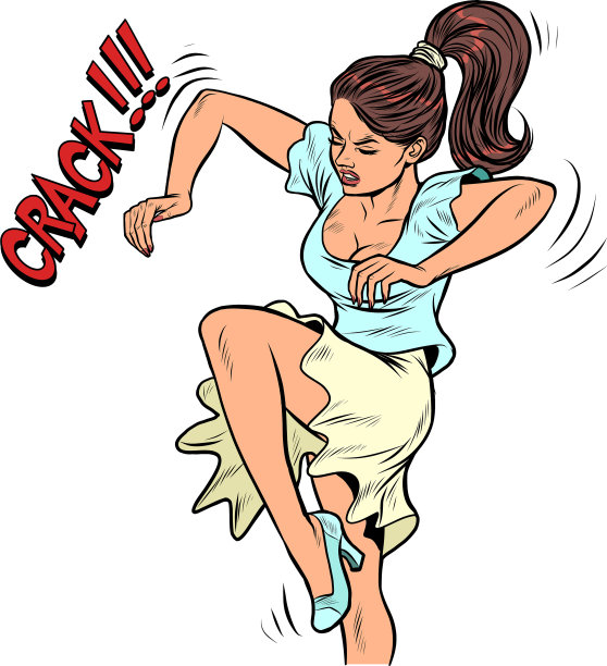 波普艺术女子打碎了什么东西图片下载