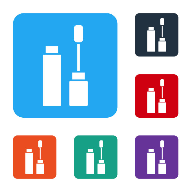 白色睫毛膏刷图标孤立在白色图片下载