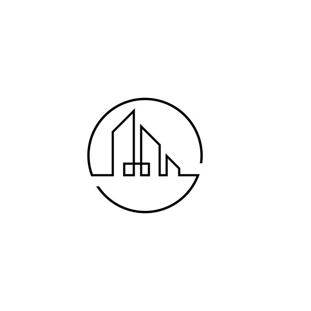 现代线条艺术城市Logo模板图片下载