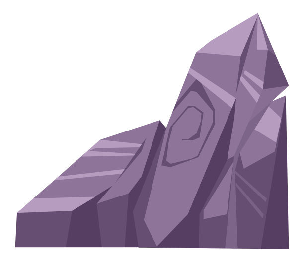 巨大的灰色石头巨石或卡通图片下载