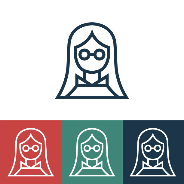 线性矢量图标与老师图片下载