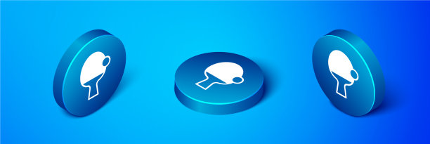 等距球拍打乒乓球图标图片下载