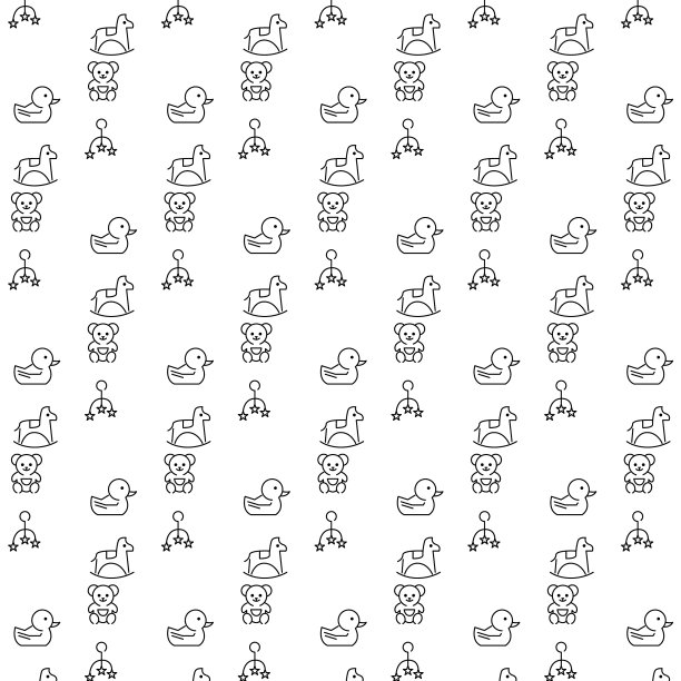 用于打印纸张的玩具图案设计图片下载