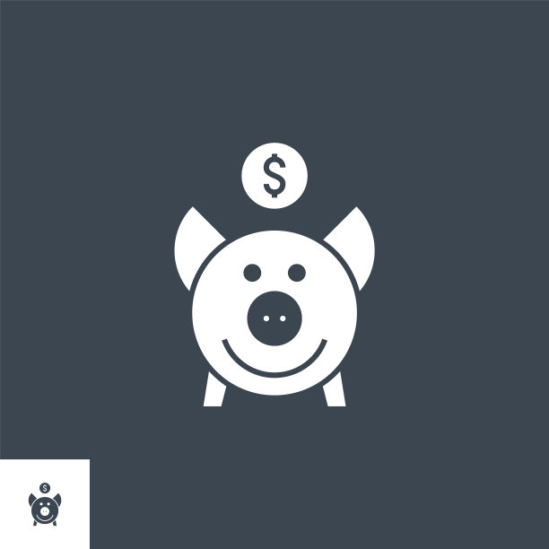 储蓄罐相关的字形图标图片下载