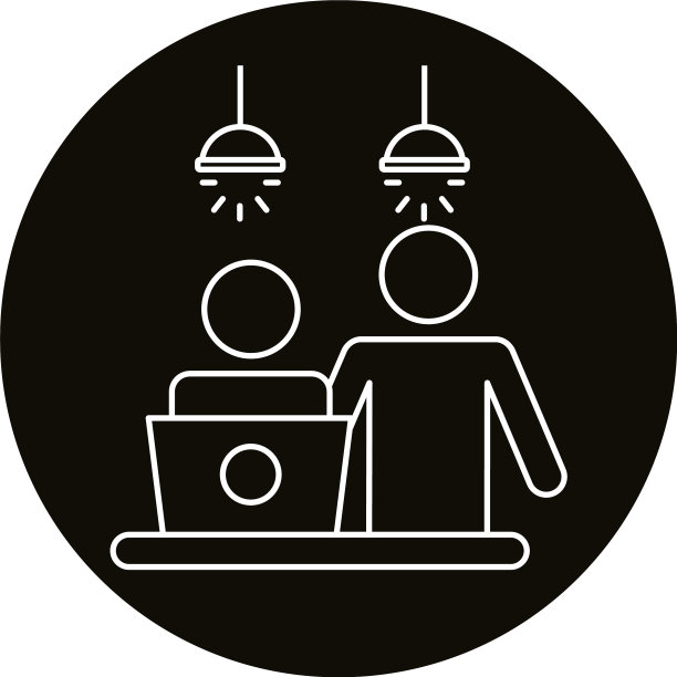 阿凡达夫妇工作在笔记本电脑共同工作线图片下载