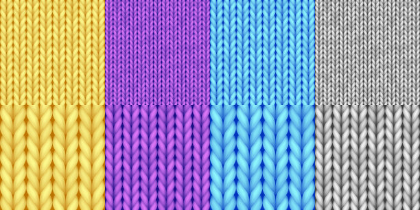 套逼真的无缝针织图案。美利奴羊毛，纱线纹理的背景，壁纸图片下载