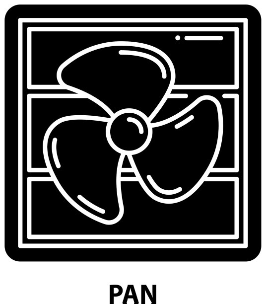 潘图标黑色标志与可编辑的笔触图片下载