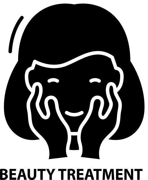 美容标志用黑色标志图片下载