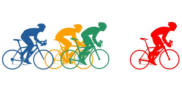 自行车运动员-颜色图片下载