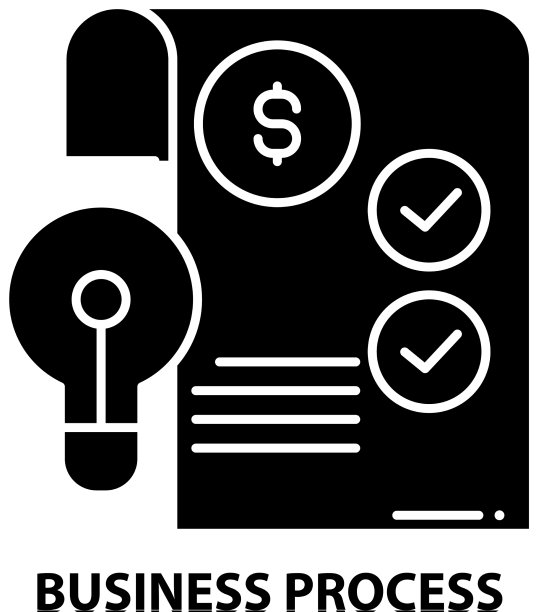 业务流程图标用黑色符号表示图片下载