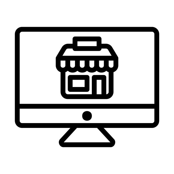 在线商店图标在任何项目的线条风格图片下载